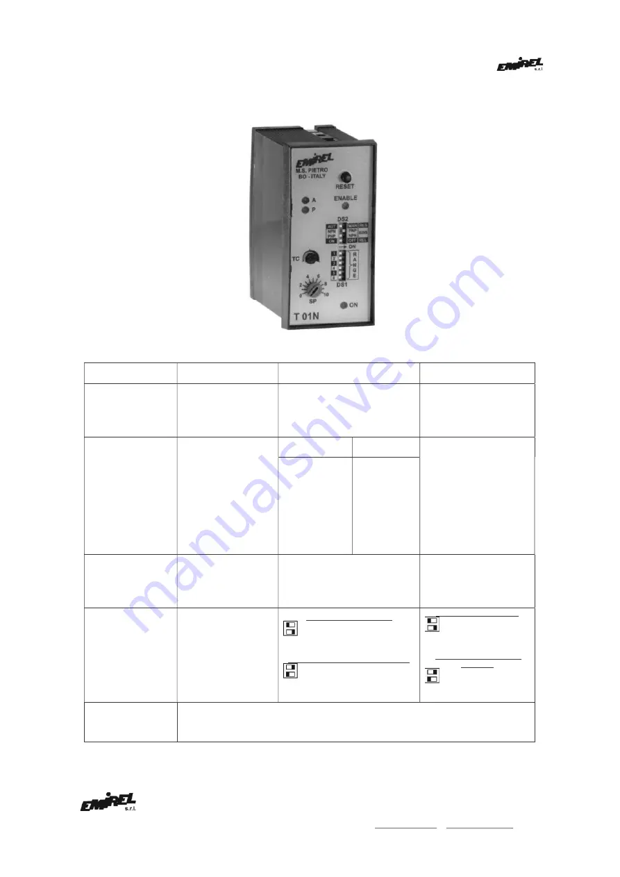 Emirel T 01N Manual Download Page 1