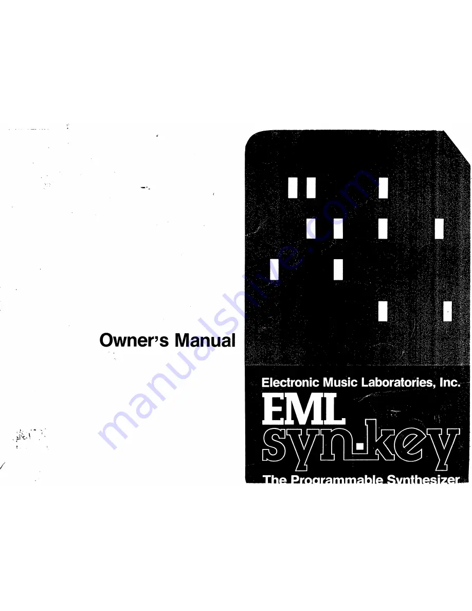 EML SynKey Owner'S Manual Download Page 11