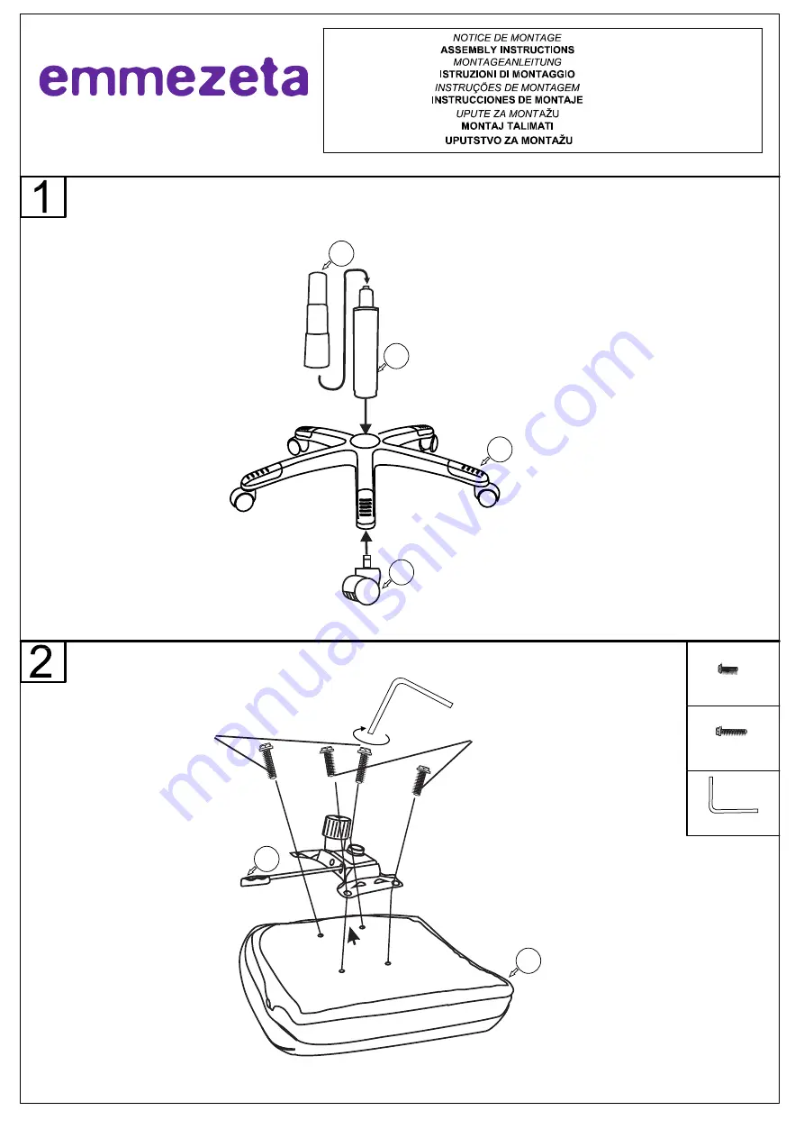 Emmezeta H-9582L-1D Assembly Instructions Manual Download Page 2