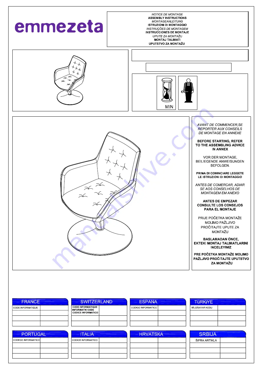 Emmezeta HD-8718G Assembly Instructions Download Page 1