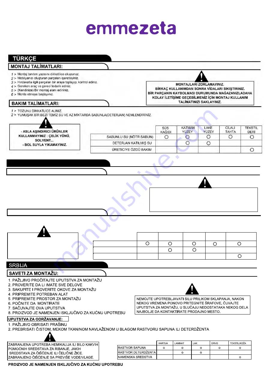 Emmezeta HLP-5025-9 BOND Assembly Instructions Manual Download Page 5