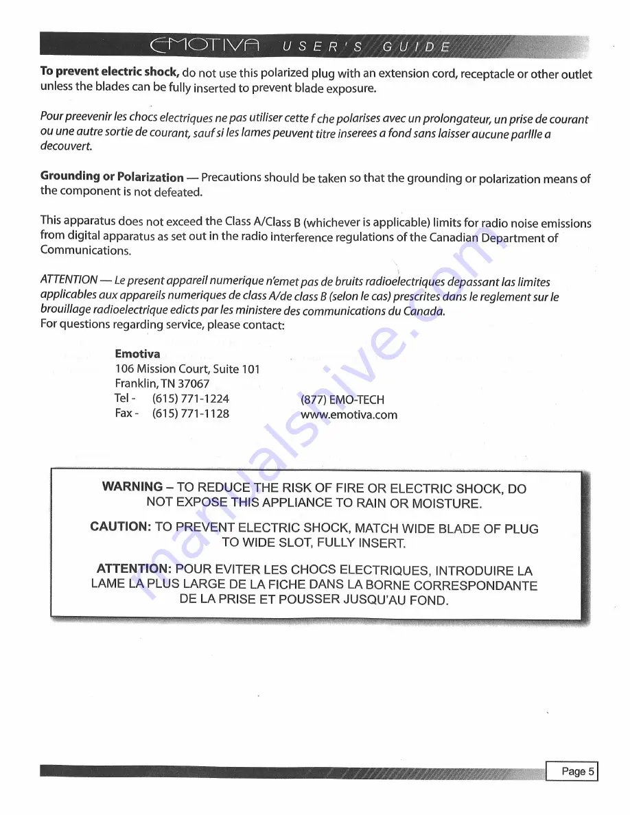 Emotiva RSP-2 User Manual Download Page 6