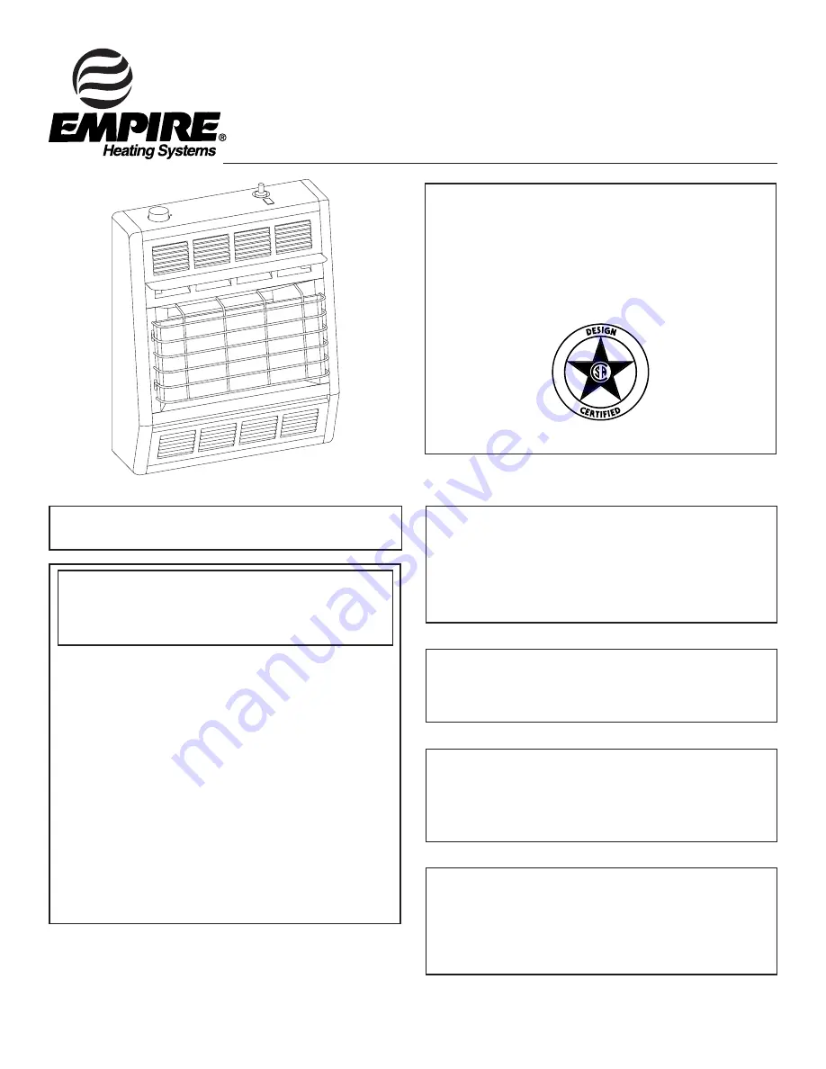 Empire Heating Systems BF-10-3 Скачать руководство пользователя страница 1