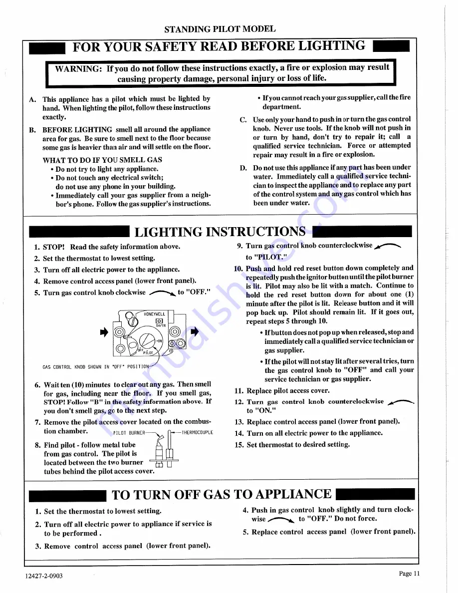 Empire Heating Systems FAW-40-1IP Installation Instruction And Owenrs Manual Download Page 11