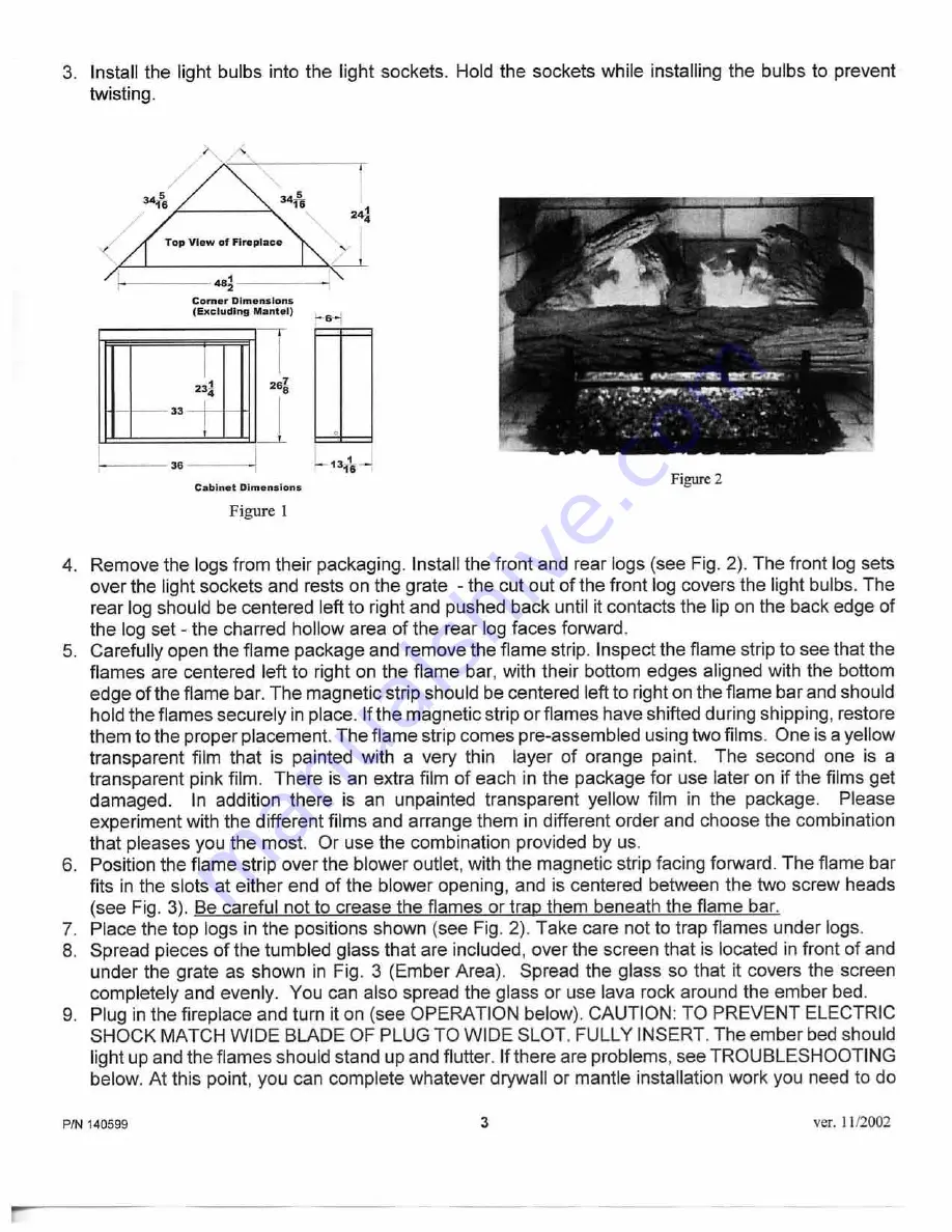 Empire Products SEF36 Installation Instructions And Owner'S Manual Download Page 3