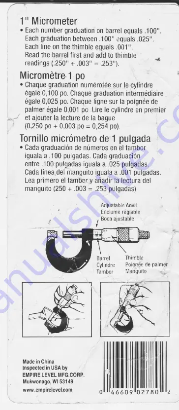 Empire 2780 Manual Download Page 2