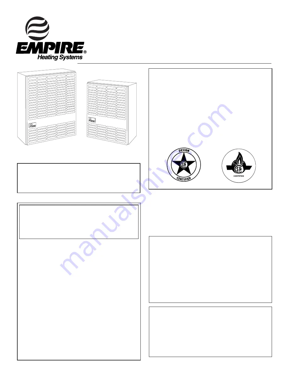 Empire DV-210-10SG Installation Instructions And Owner'S Manual Download Page 21