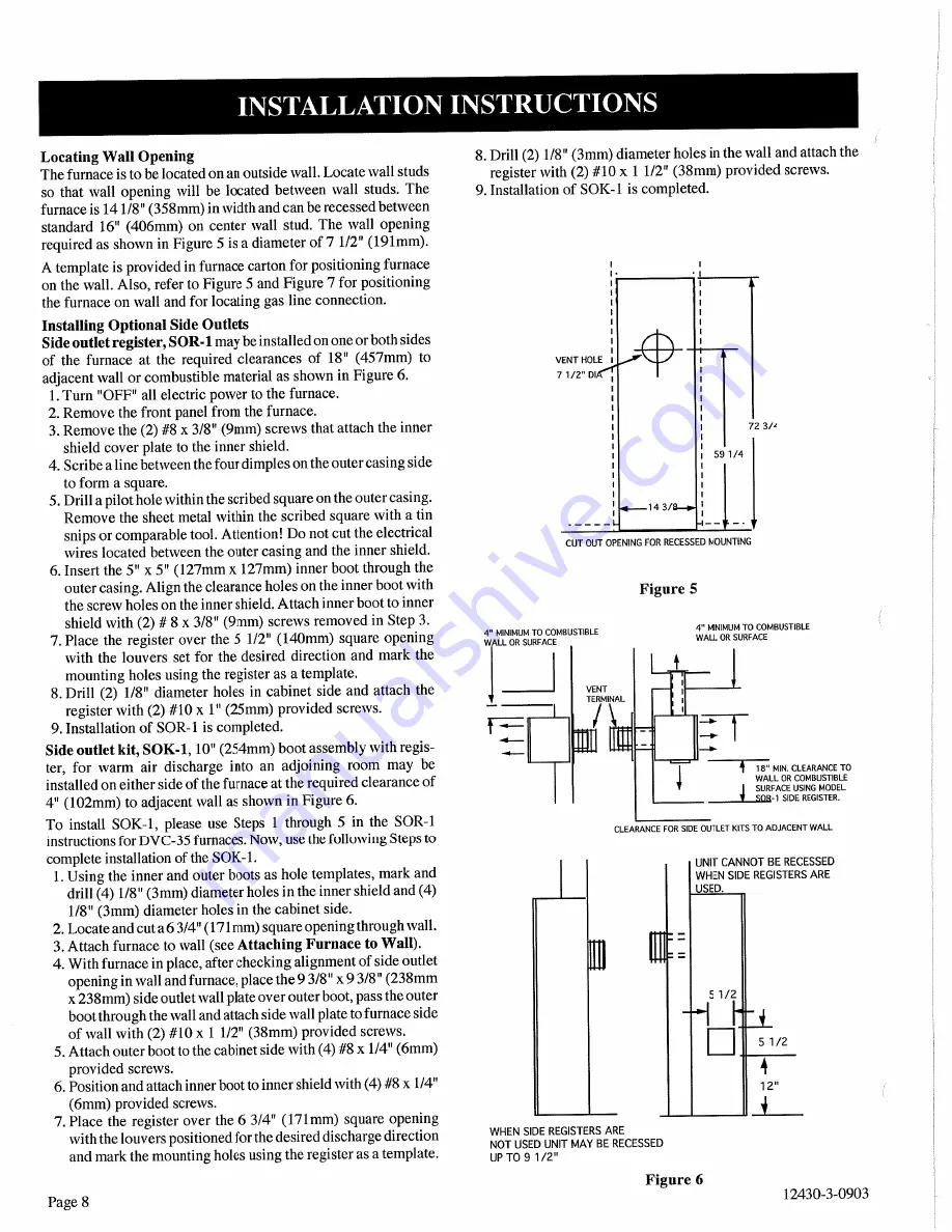 Empire DVC-35-11P Installation Instructions And Owner'S Manual Download Page 8