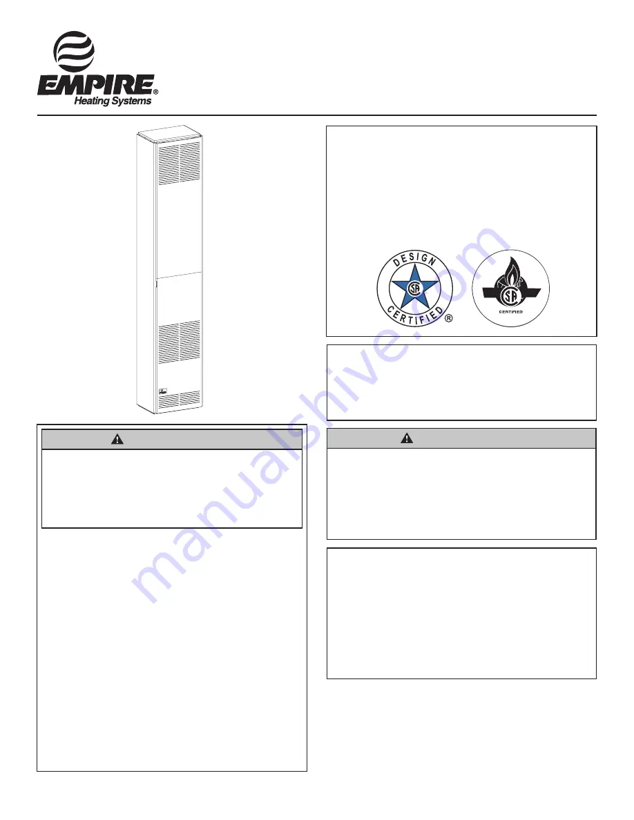 Empire DVC55IPXLP-1 Installation Instructions And Owner'S Manual Download Page 25