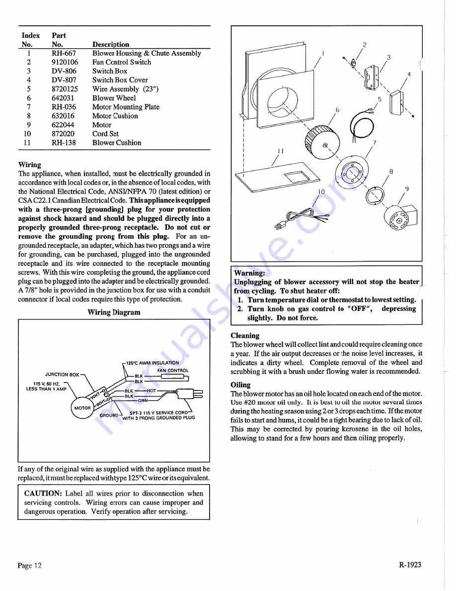 Empire EH-50-4 Owner'S Manual Download Page 12