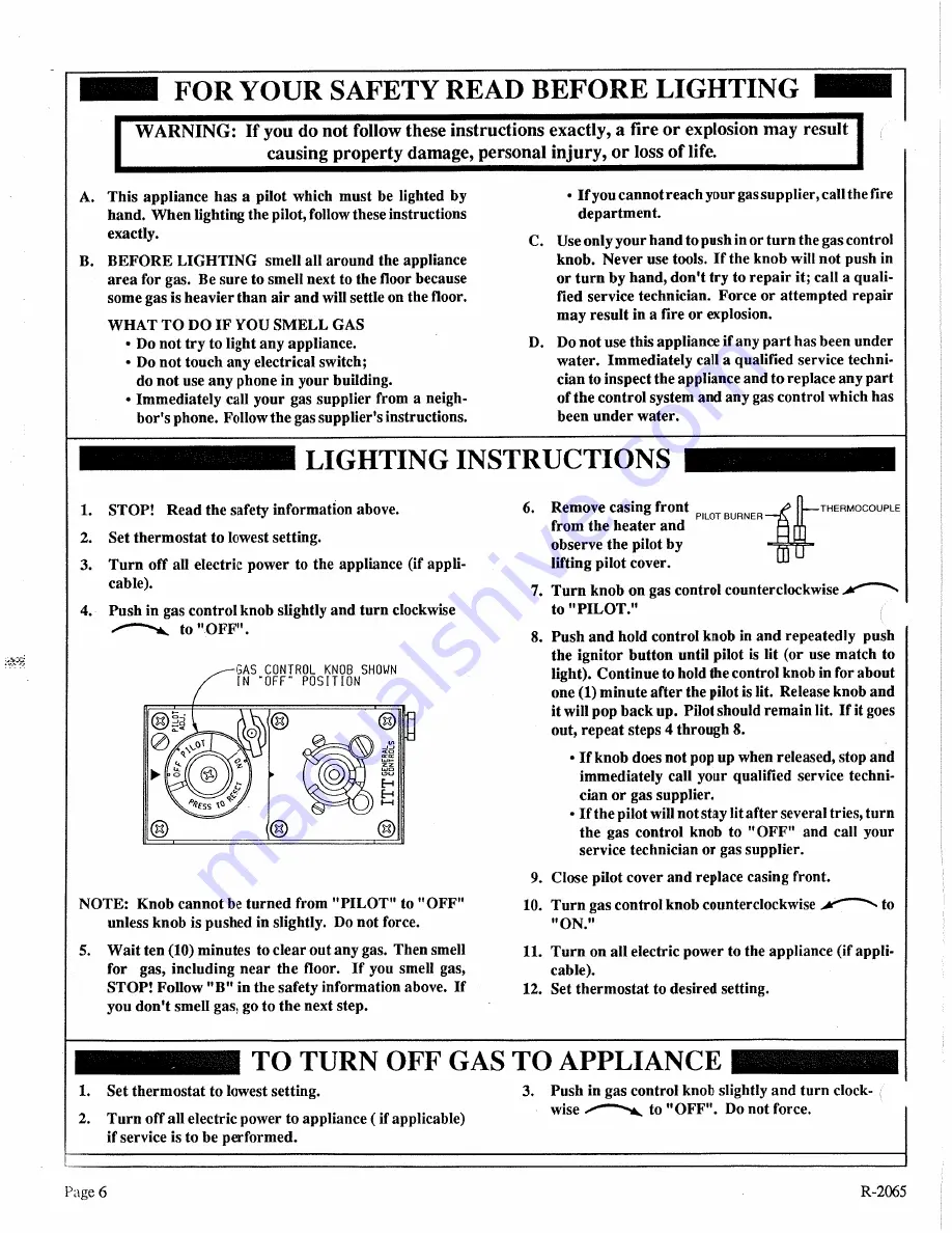 Empire RH-25-2 Installation Instructions And Owner'S Manual Download Page 6