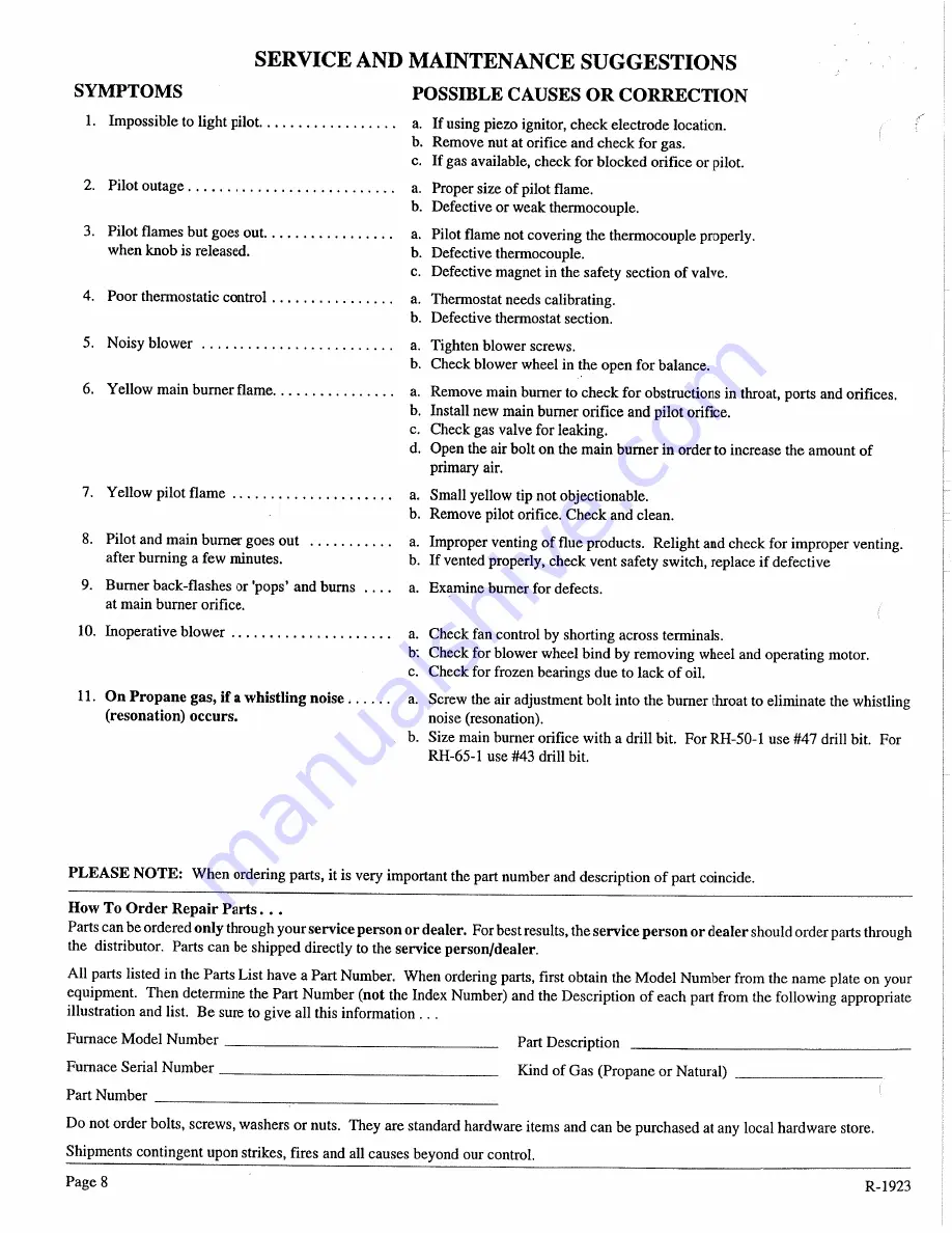 Empire RH-50-1 Owner'S Manual Download Page 8