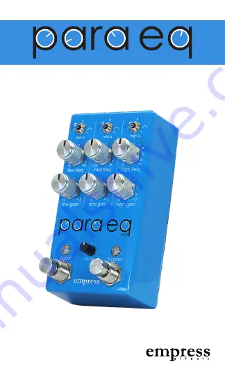 Empress Effects ParaEq MKII User Manual Download Page 1