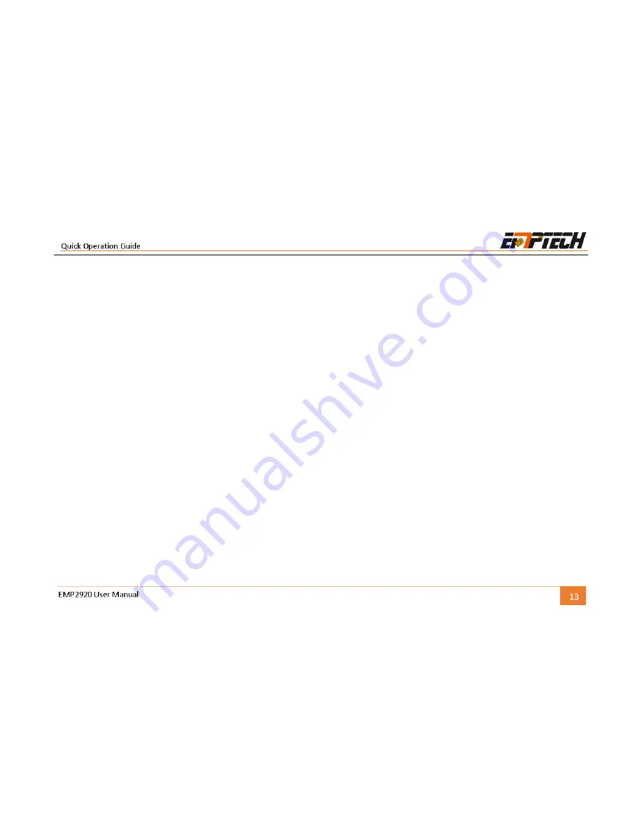 Emptech EMP2920 User Manual Download Page 13