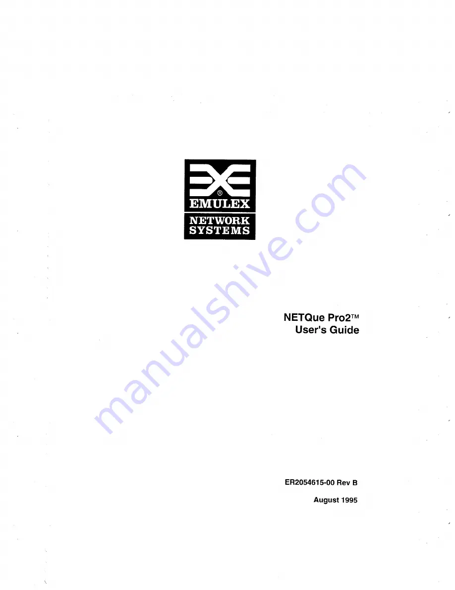 Emulex NETQue Pro2 User Manual Download Page 1