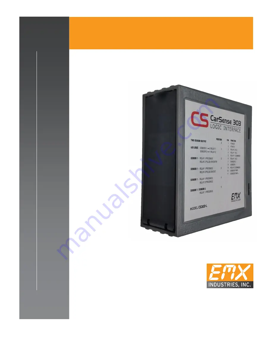 EMX Industries, Inc. CS303-L Operating Instructions Manual Download Page 1