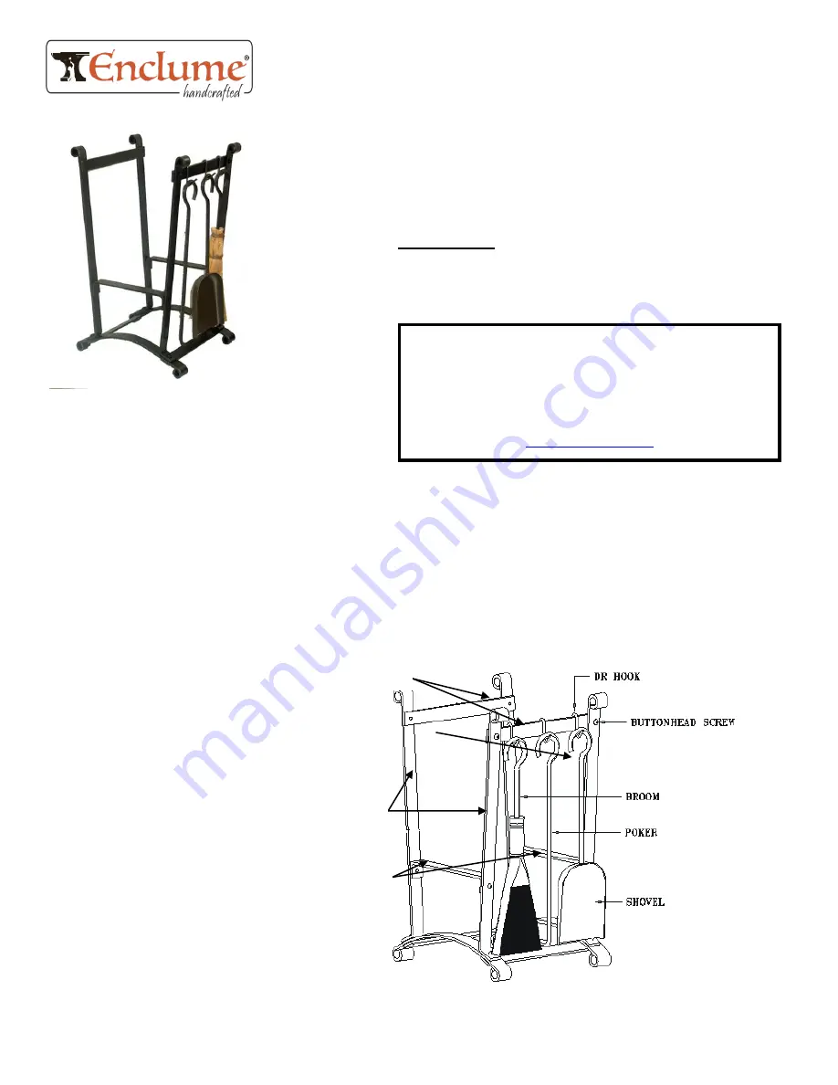 Enclume Curved Sling Rack LR16 Quick Start Manual Download Page 1