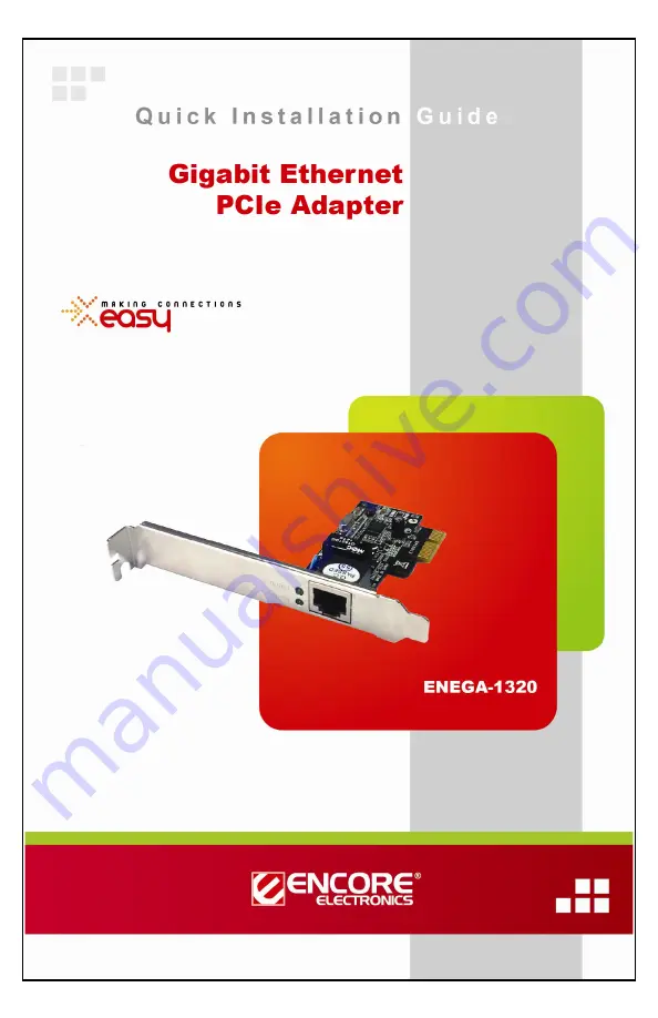 Encore ENEGA-1320 Quick Installation Manual Download Page 1