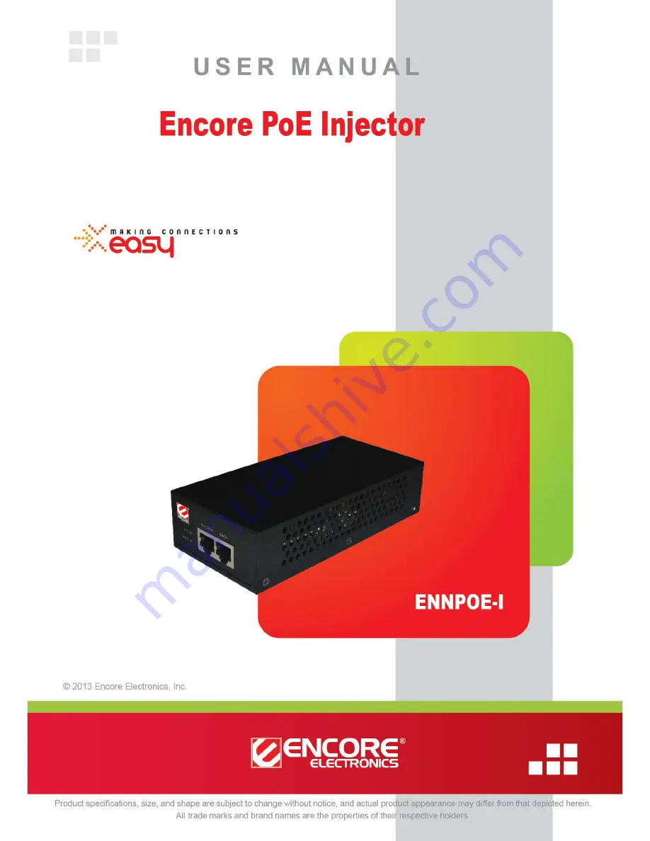 Encore ENNPOE-I User Manual Download Page 1