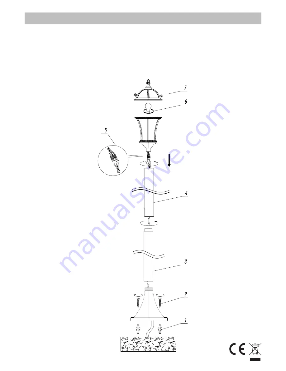 Endon Drayton Bollard Instruction Manual Download Page 2