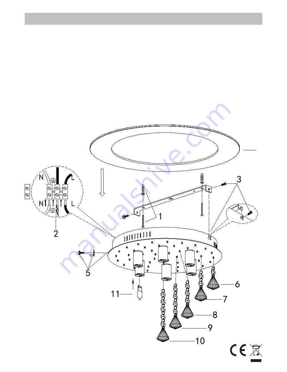 Endon Renner 6-Light Flush Fitting Instruction Manual Download Page 2