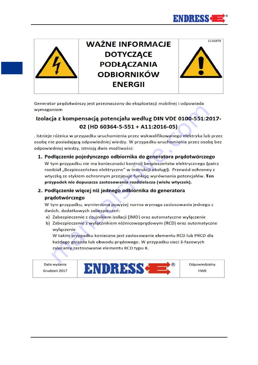 Endress ESE Series Translation Of The Operating Instructions Download Page 296