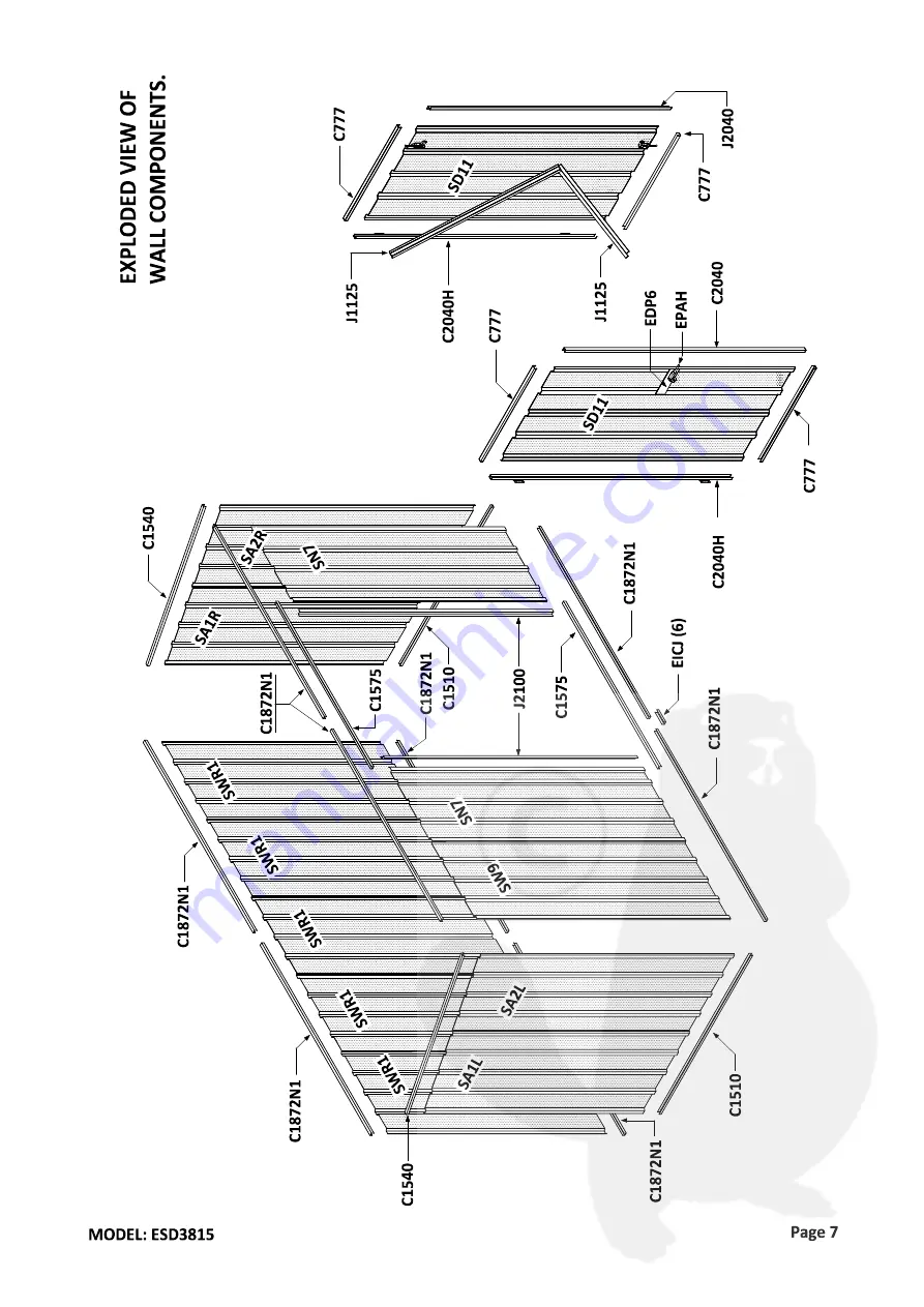 EnduraShed ESD3815 Manual Download Page 7