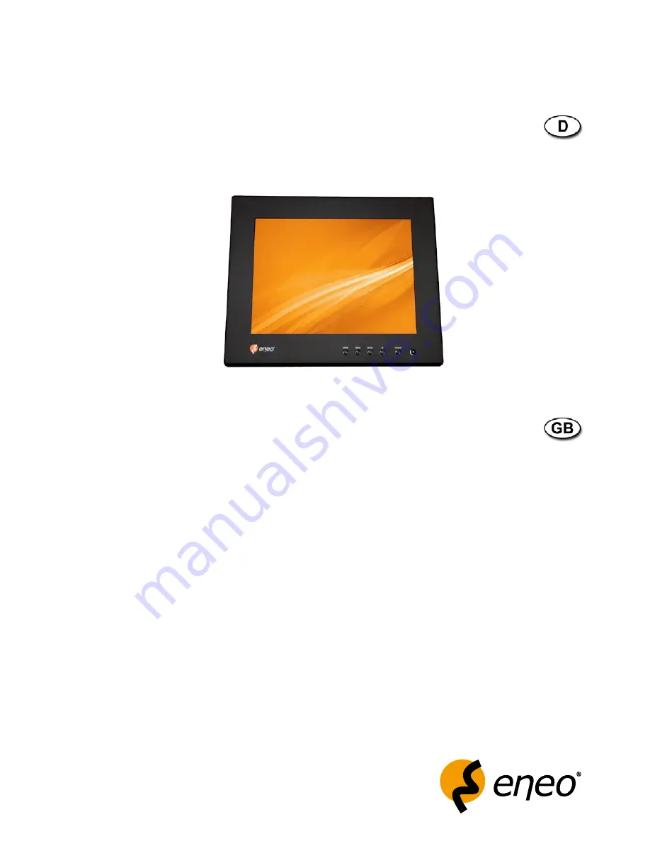 Eneo VMC-8LCD-CM01B Installation And Operating Instructions Manual Download Page 1