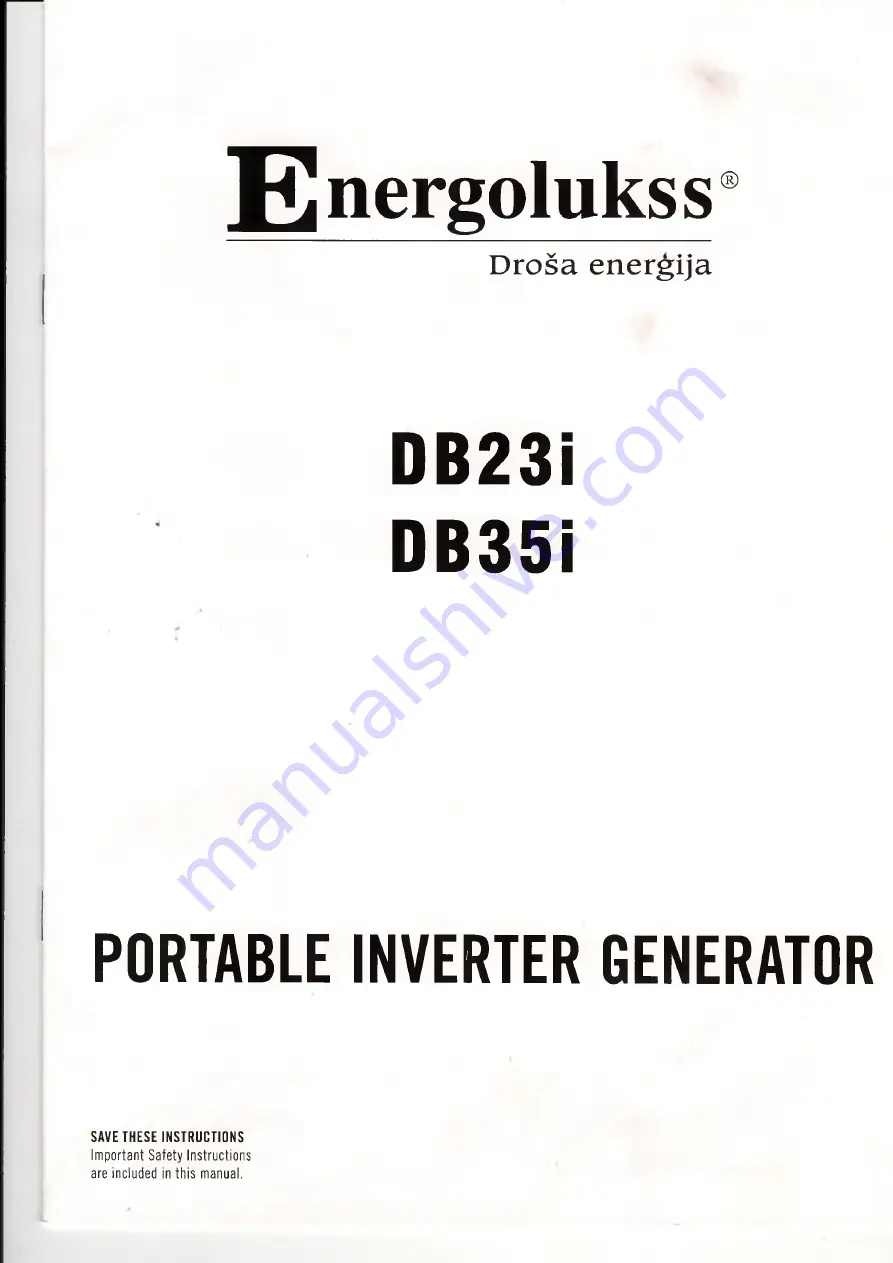 energolukss DB23i Manual Download Page 1