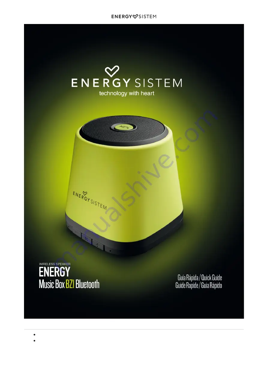 ENERGY SISTEM Music Box BZ1 Bluetooth Скачать руководство пользователя страница 3