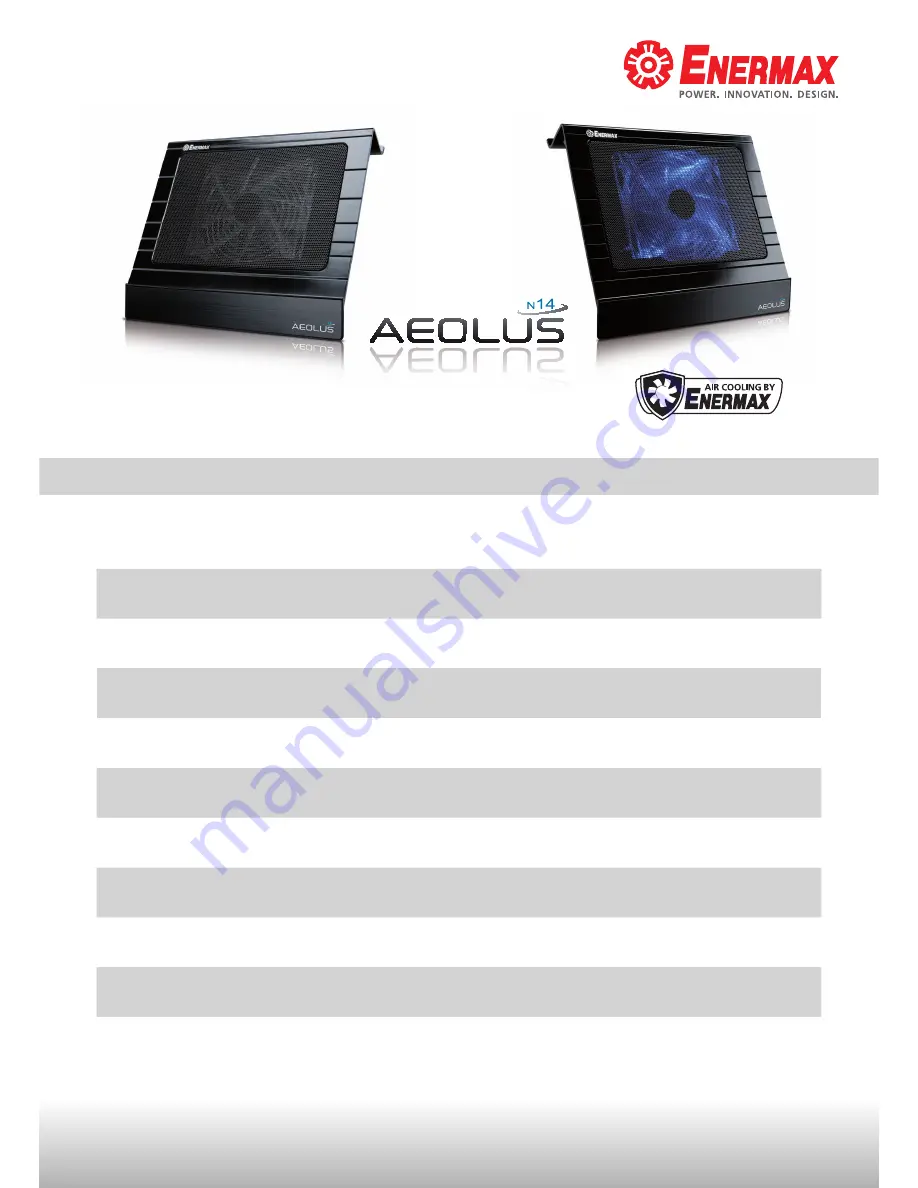 ENERMAX AEOLUS N14 Datasheet Download Page 1