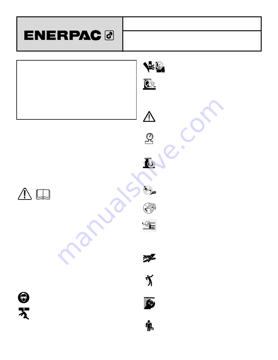 Enerpac BD-10162 Instruction Sheet Download Page 1