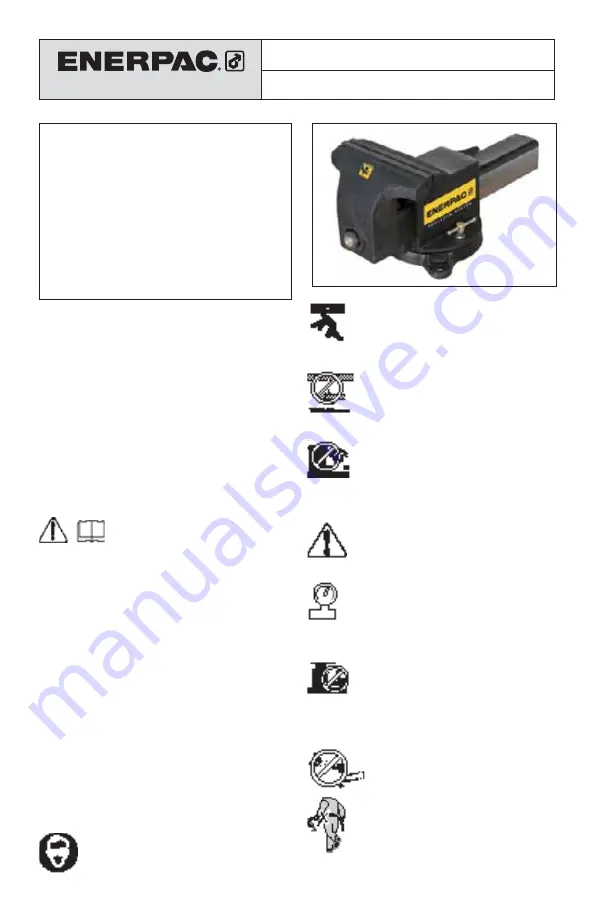 Enerpac BV5 Скачать руководство пользователя страница 1