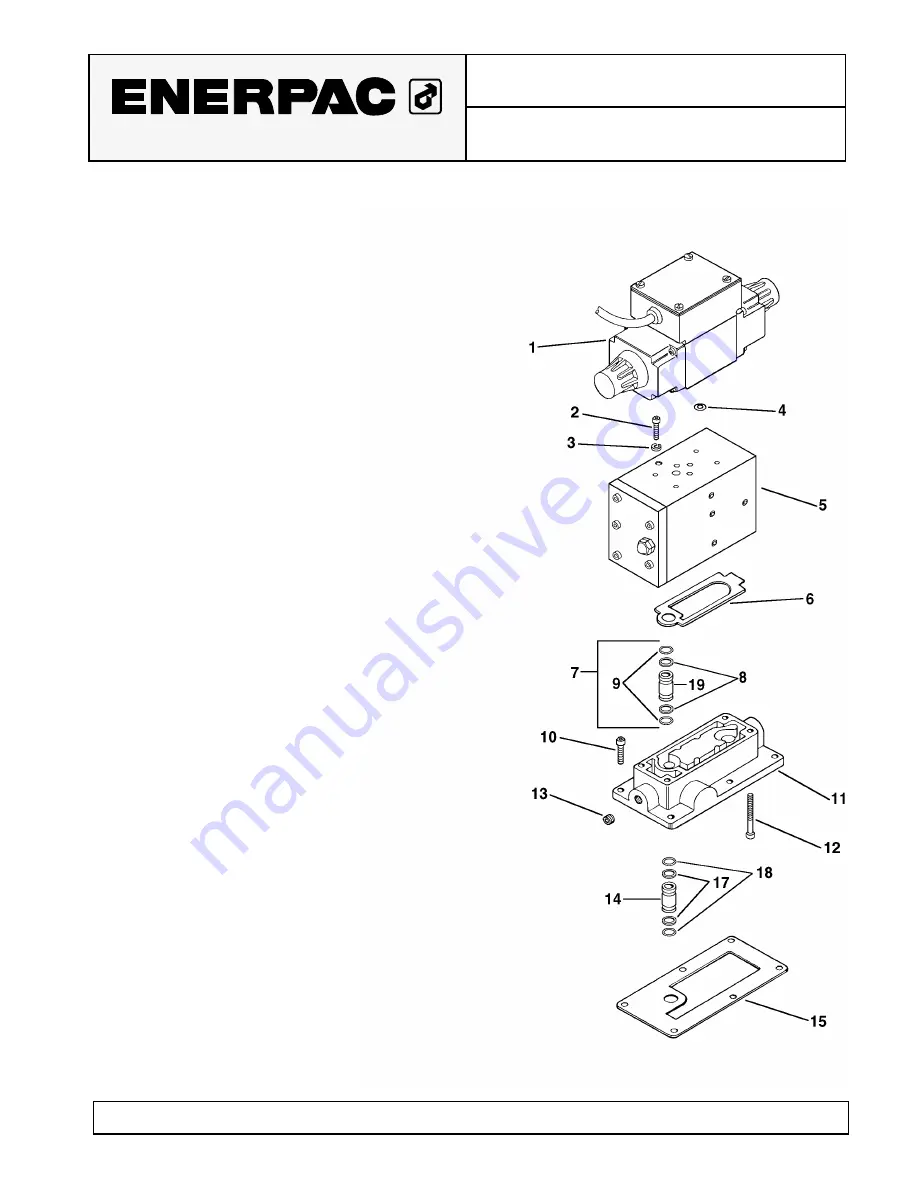 Enerpac BVS4 Repair Parts Sheet Download Page 1