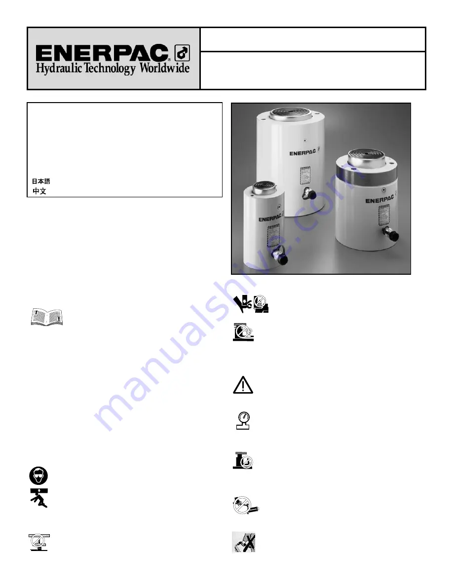 Enerpac CL-RG-1006 Instruction Sheet Download Page 1