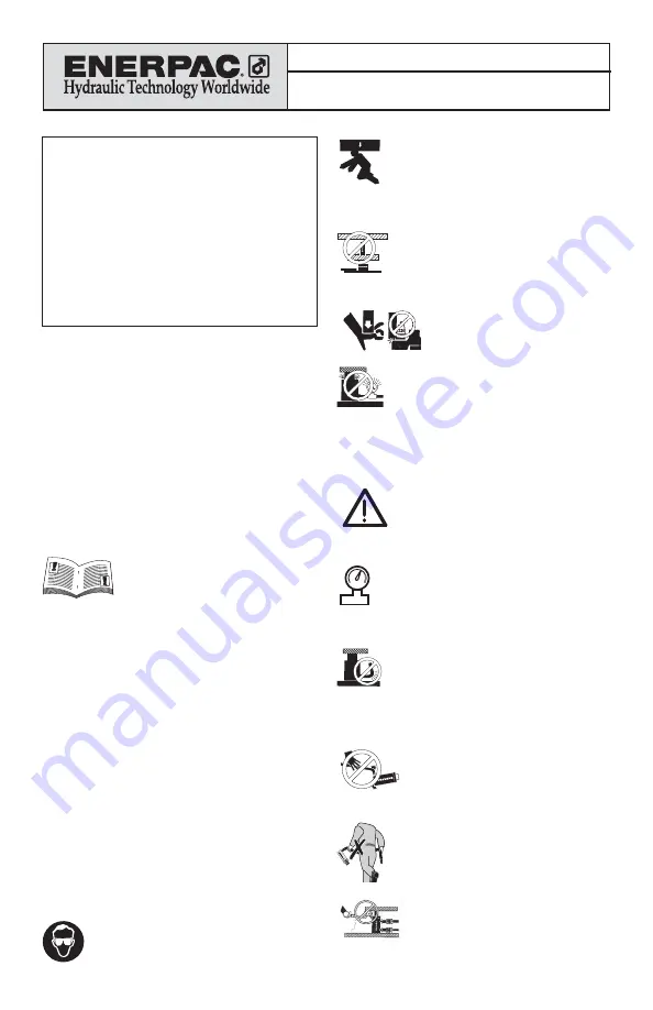 Enerpac DC5155900 Instruction Sheet Download Page 1