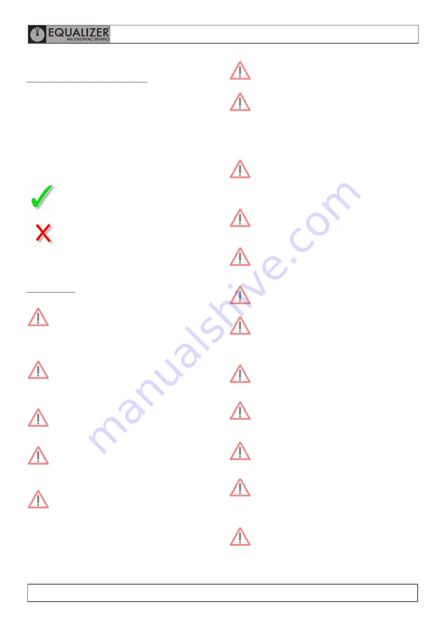 Enerpac EQUALIZER HP1000DMINEX Operator'S Instruction Manual Download Page 5