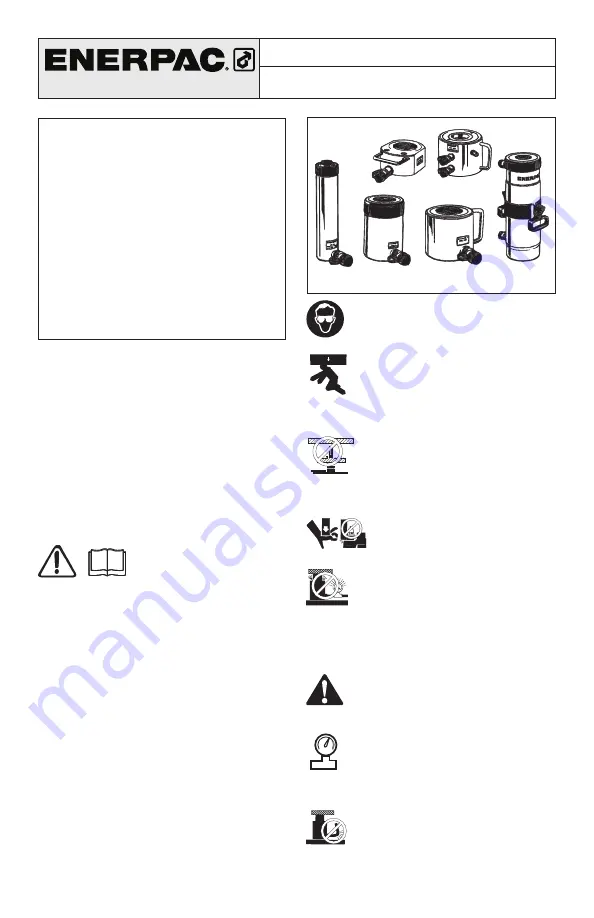 Enerpac L1608 Instruction Sheet Download Page 1