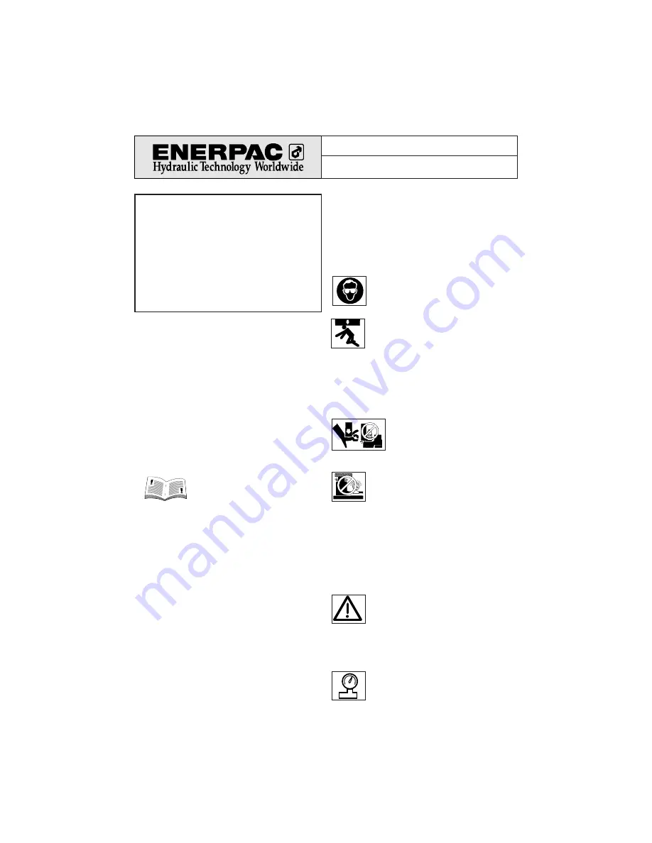 Enerpac PRV2 Скачать руководство пользователя страница 1