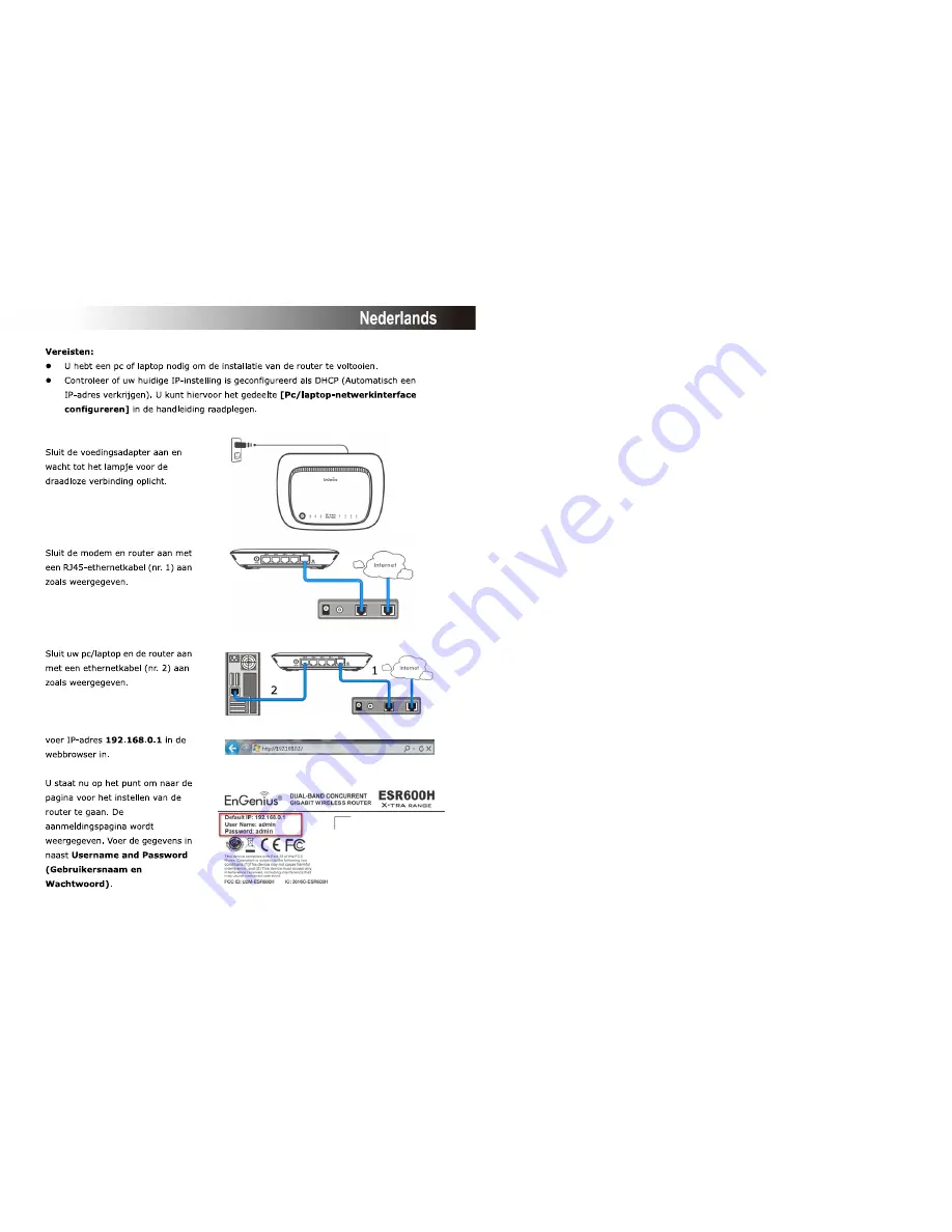 EnGenius X-TRA RANGE ESR600H Quick Start Manual Download Page 12