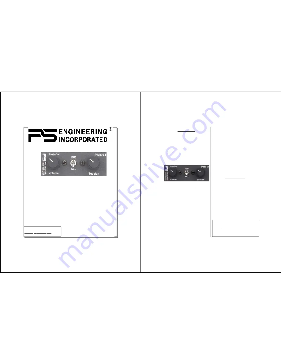 Engineering Incorporated PM501 Скачать руководство пользователя страница 1