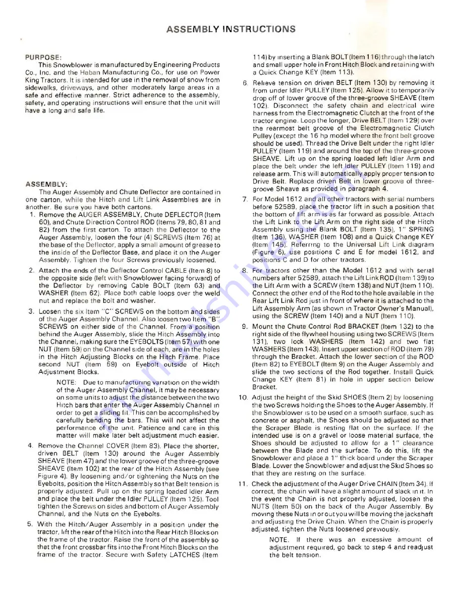 ENGINEERING PRODUCTS 50-206 Owner'S Manual Download Page 2