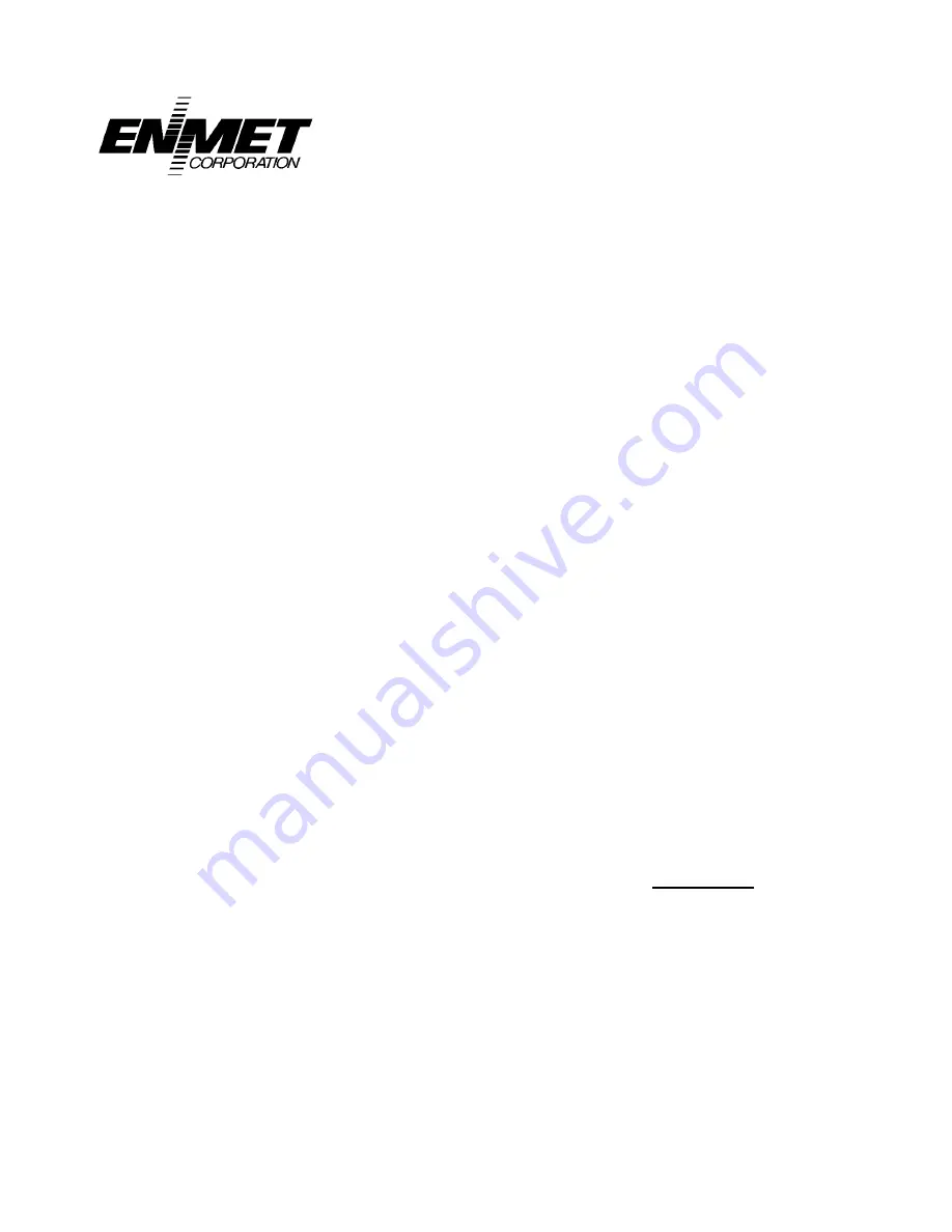 ENMET MED AIR 2000 Operation And Maintenance Manual Download Page 27