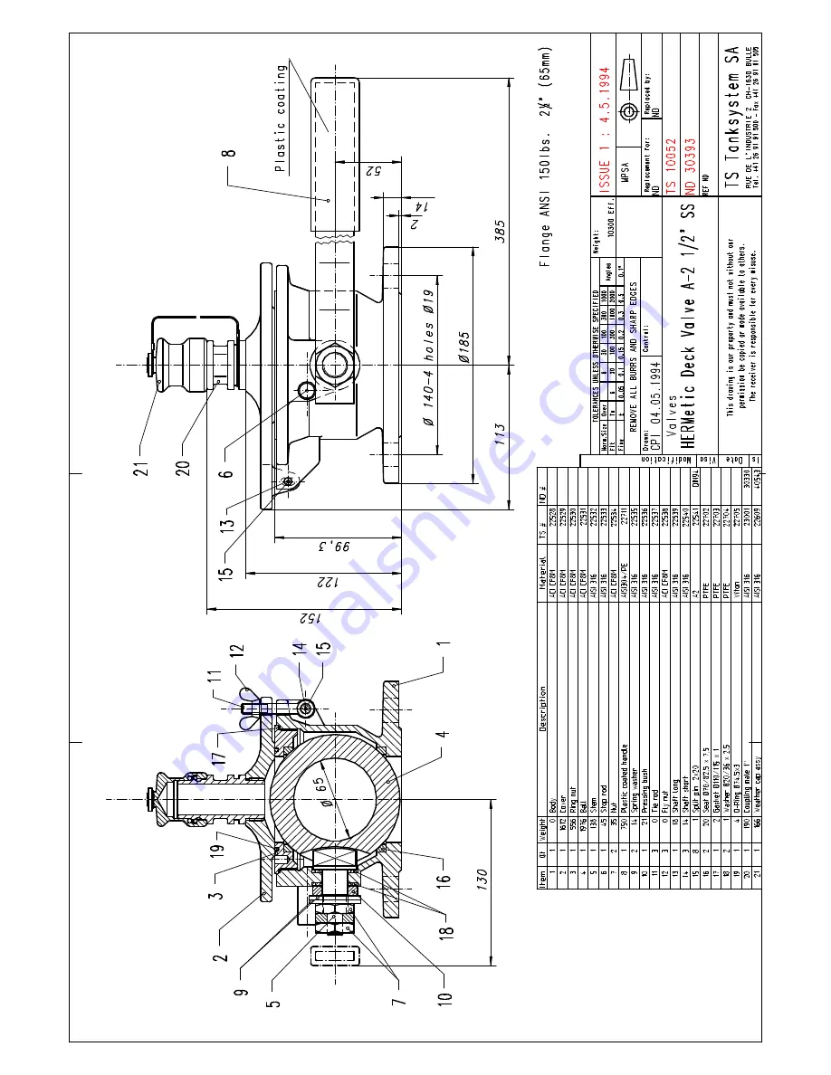 Enraf Tanksystem HERMetic UTImeter Rtex Operation And Service Manual Download Page 71