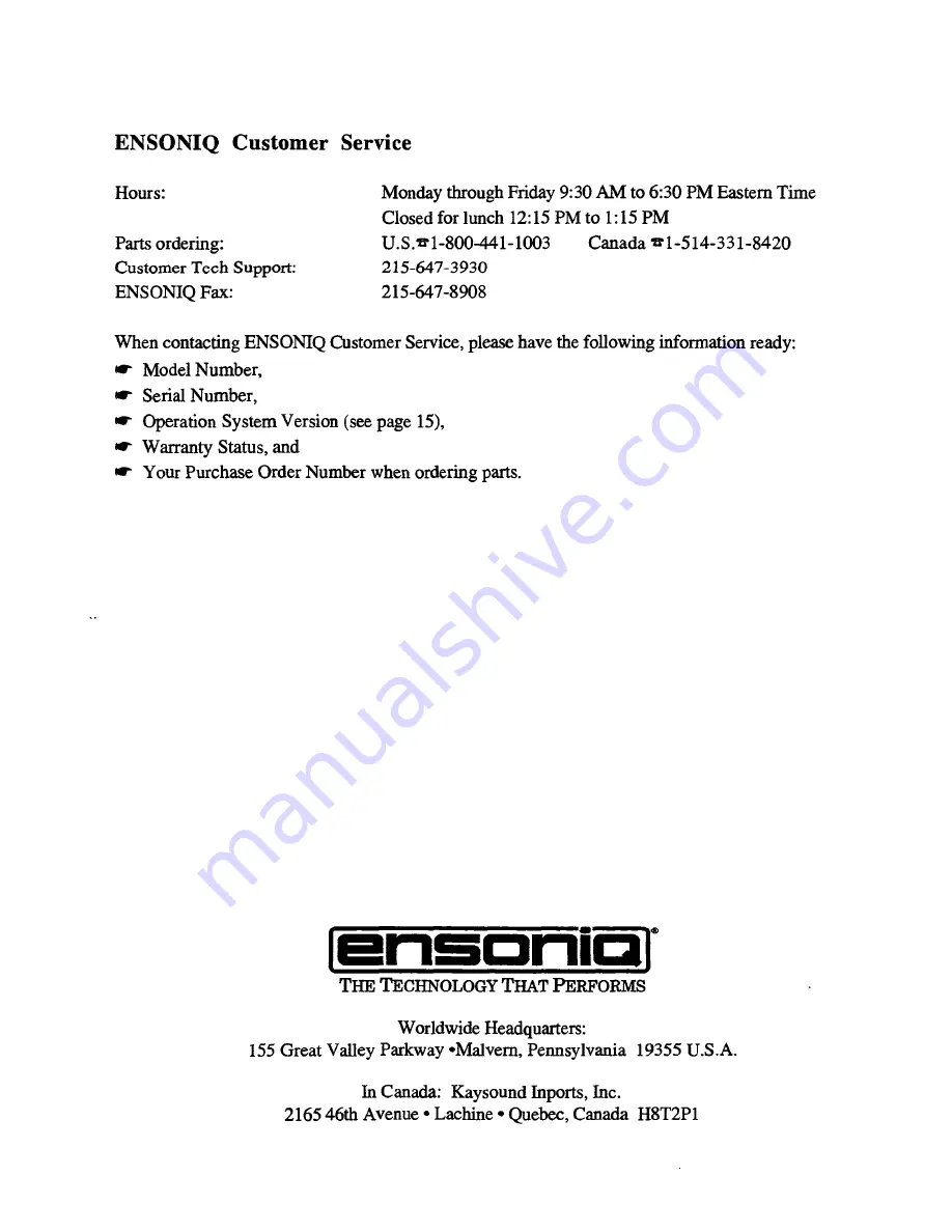 ENSONIQ DP/4+ Скачать руководство пользователя страница 28