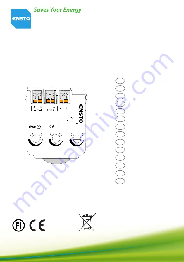 ensto PXA53 Operation Instruction Manual Download Page 1