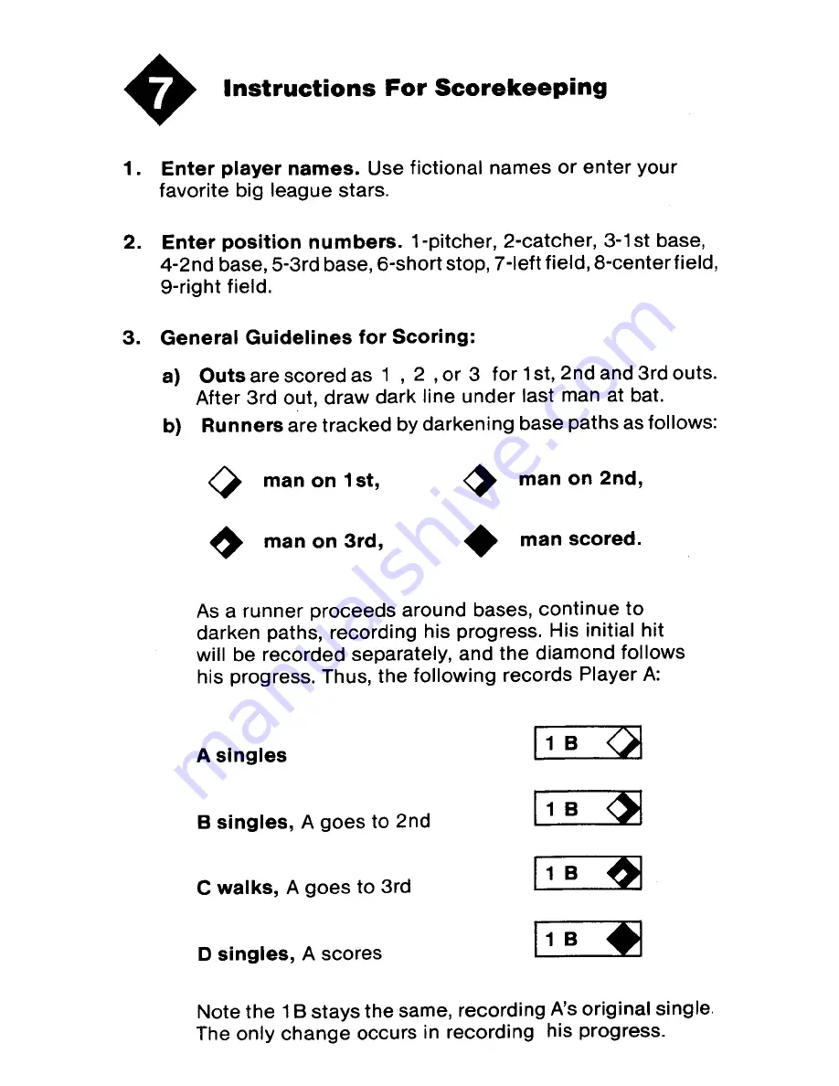 Entex Electronic Baseball2 User Manual Download Page 7