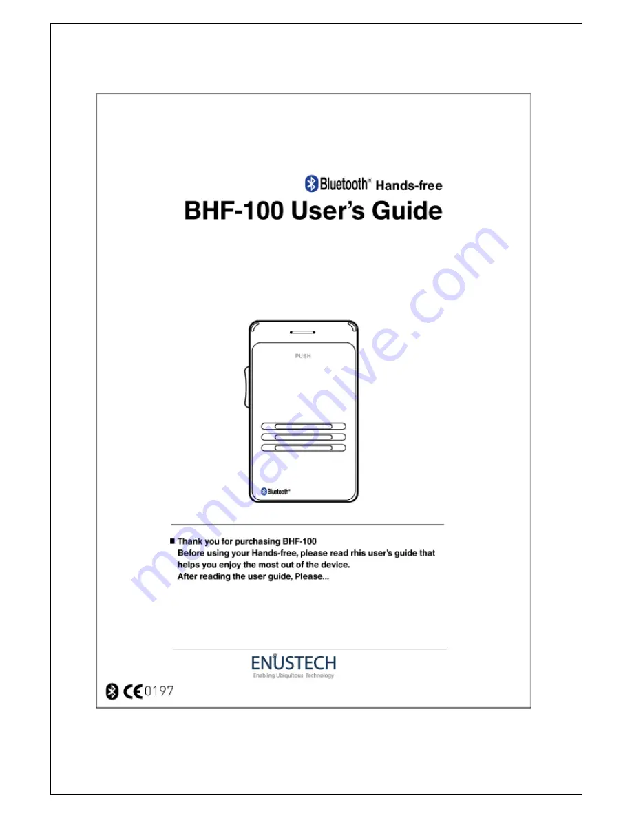 Enustech BHF-100 User Manual Download Page 1