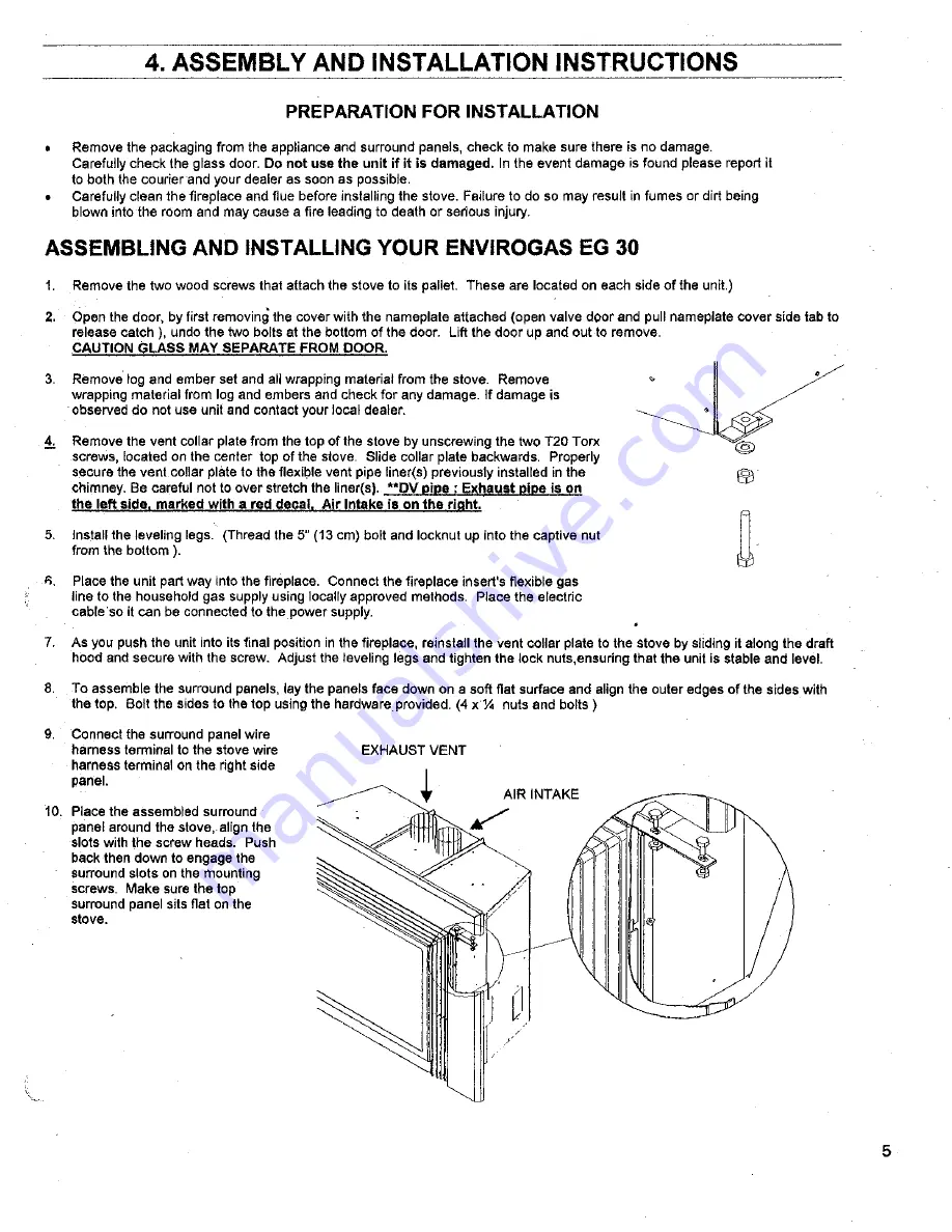 Enviro Gas EG 30 Owner'S Manual Download Page 6