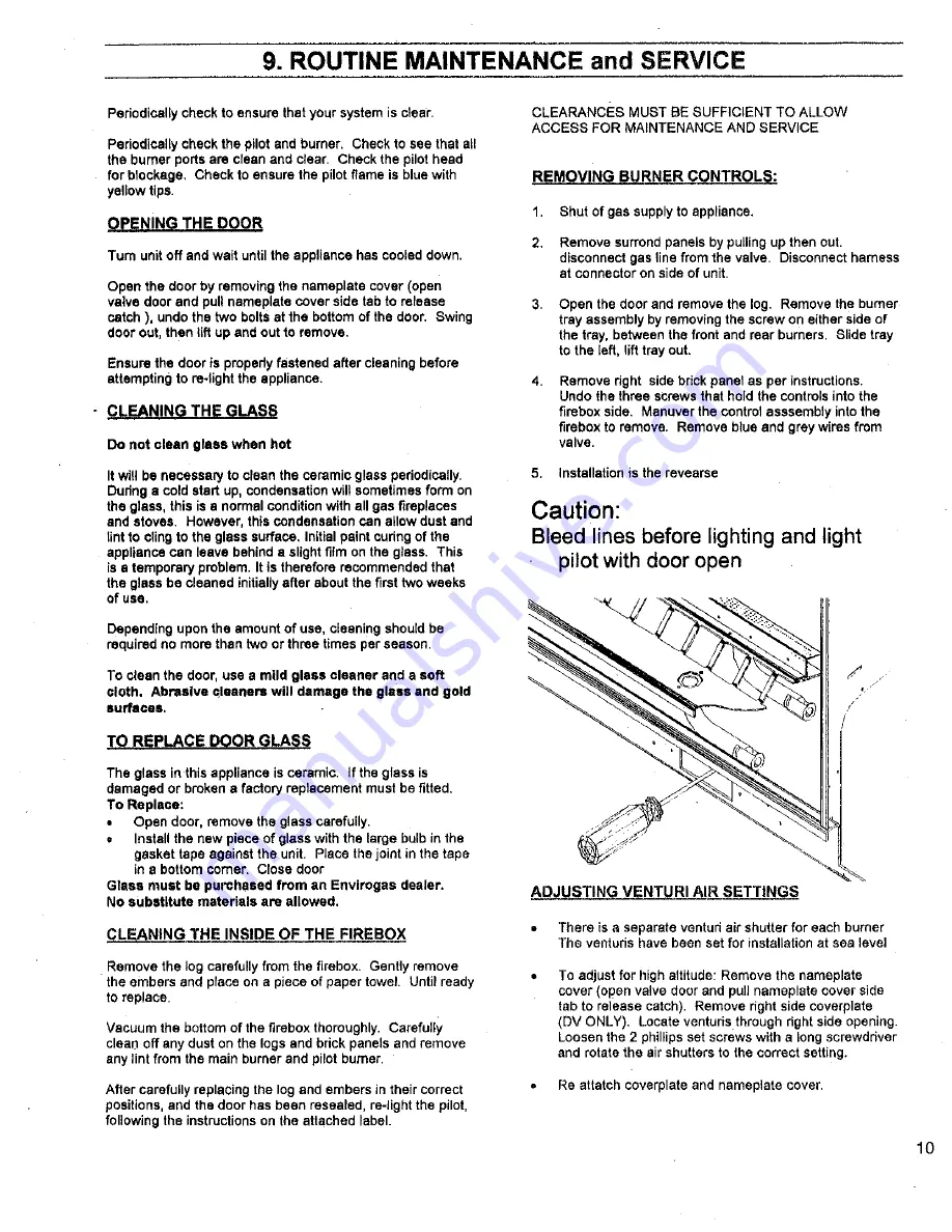 Enviro Gas EG 30 Owner'S Manual Download Page 11